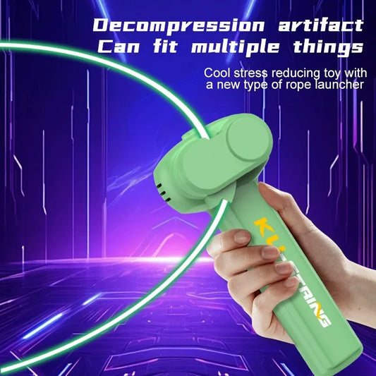 Kids Launcher Loop Rope Toy Rope Launcher Zip String Handheld Adjustable Speed Luminous Rope Lasso Kids Adult Fun Game Toys Gift